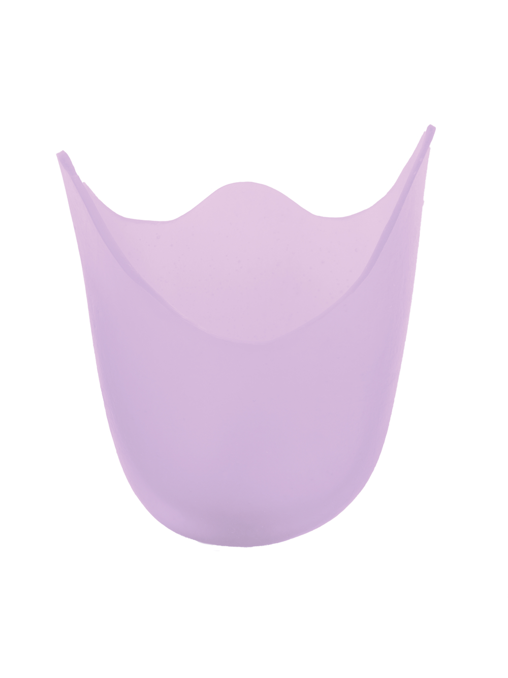 A single lilac colored gel pad with higher sides and u-cut front against a plain white background.