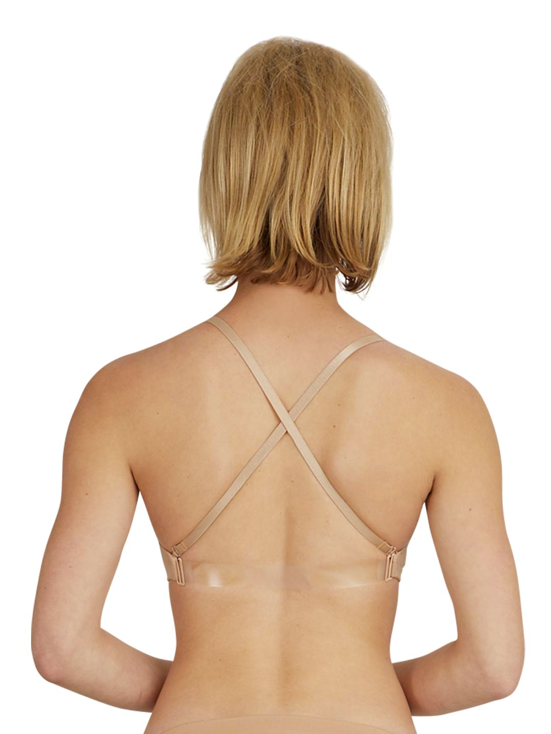 Capezio Women's Seamless Clear Back With Transition Straps sports bras,  Nude, XS UK : : Fashion